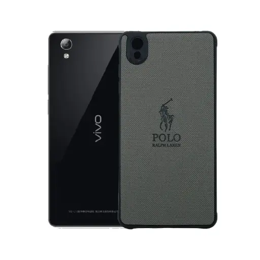 [PO18BVIY512015-2-9] Vivo Y51 2015 (Polo) Ralph Laren Leather Back Case (Gray)