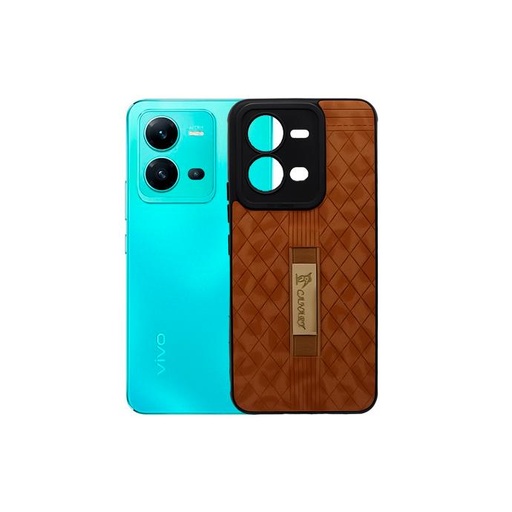 [PO18BVIV25-8-13] Vivo V25|V25E Soft Leather Back Grip Case (Brown)