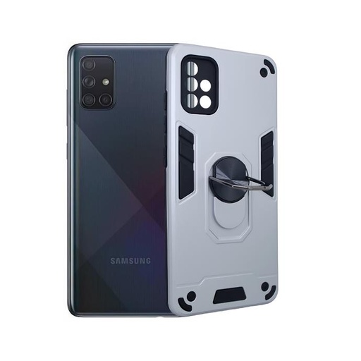 [PO39BSA51-1-7] Samsung A51 Armour Back Case (Silver)