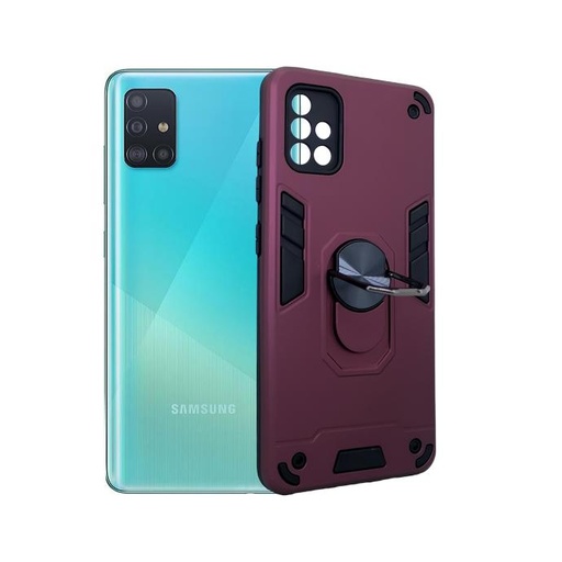 [PO39BSA51-1-21] Samsung A51 Armour Back Case (Maroon)