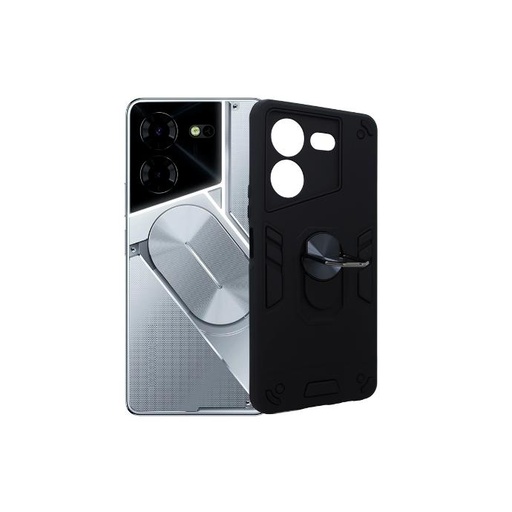[PO39BTPOV5PR 5G-1-2] Tecno Pova 5 Pro 5G Armour Back Case (Black)