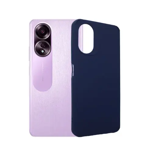 [PO14BOA58-16-17] Oppo A58 4G New Fashion Soft Silicone Back Case (Navy Blue)