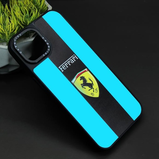 [PO31BIP13-8-FRRI] iPhone 13/iPhone 14 Glowing Casetify Print Back Case (Ferrari)