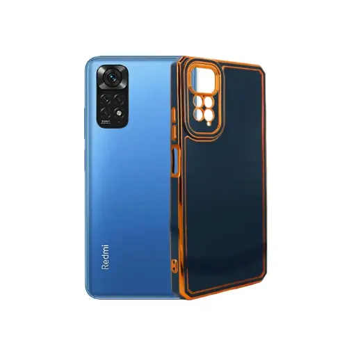 [PO29BMINOT11-5-17] Xiaomi Redmi Note 11/Note 11s Gold Chrome Back Case (Navy Blue)