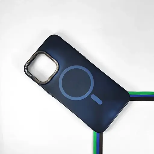 [PO15BIP15PMAX-3-17] iPhone 15 Pro Max Soft Silicone MagSafe Back Case - Navy Blue