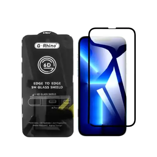 [PL6IP13PR-6-2] iPhone 13 G Rhino Tempered Glass | Tempered Glass for iPhone 13 | 13 Pro | 14 & More | Support Multiple Mobiles