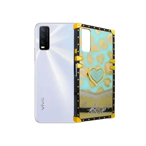 [PO60BVIY20-5-14] Vivo Y20/Y20I/Y20S/Y20T/Y11S/Y12A/Y12S Luxury LV Case With Back Ring (Sea Green)