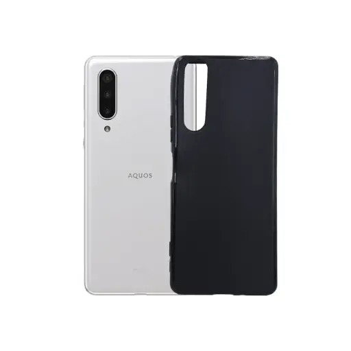 [PO14BXPR1MRKII-1-2] Sony Xperia 1 Mark II Matte Soft Silicone Back Case - Elegant Black Design
