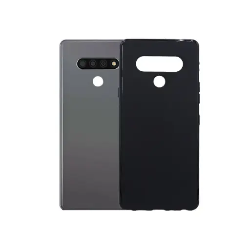 [PO14BLGSTYLO6-1-2] LG Stylo 6 Matte Soft Silicone Back Case (Black)