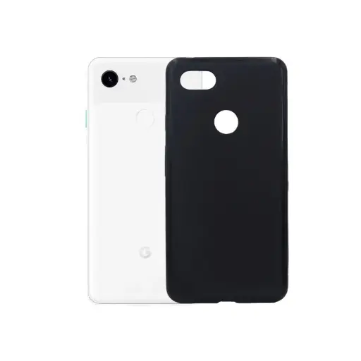 [PO14BGPXL3-1-2] Google Pixel 3 Matte Soft Silicone Back Case (Black)