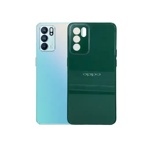 [PO43BORNO6 5G-0-11] Oppo Reno 6 5G Glass Pouch Mobile Pouch (Green)