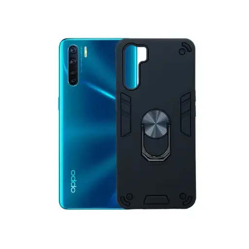 [PO39BOF15-1-2] Oppo F15 Reno 3 Armour Back Case (Black)