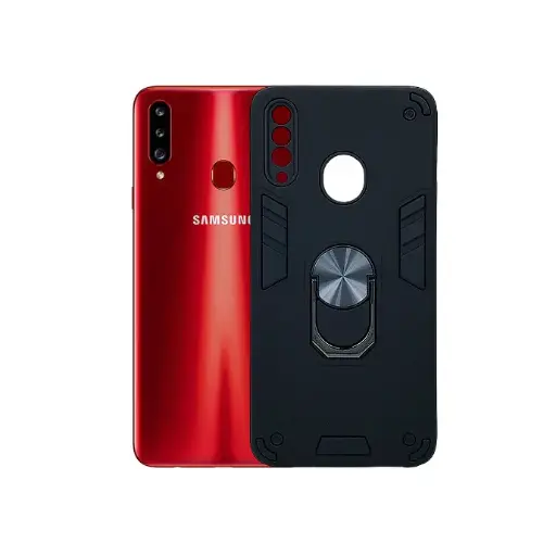 [PO39BSA20S-1-2] Samsung A20s Armour Back Case (Black)