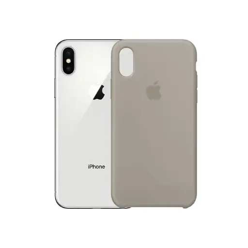 [PO23BIP8X-1-35] Iphone X/XS Original Official Soft Silky Case (Titaninum)