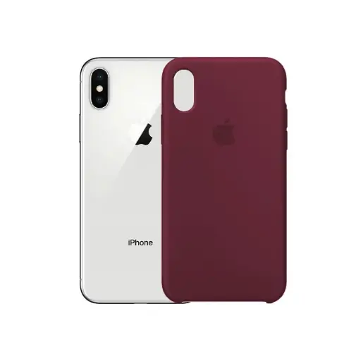 [PO23BIPXR-1-21] iPhone XR Back Case Soft Silky Back Case (Maroon)