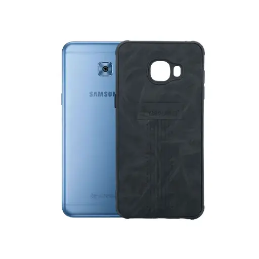 [PO18BSC5PR-1-2] Samsung C5 Pro|C5 Canary Logo Leather Back Case (Black)