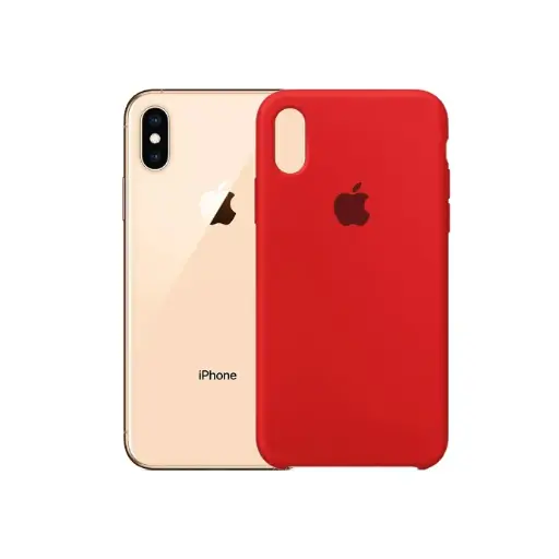 [PO23BIP8X-1-4] Iphone X/XS Official Soft Silky Back Case (Red)