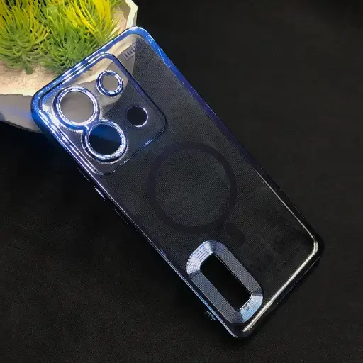 [PO29BMINOT13PR-29-16] Xiaomi Redmi Note 13 Pro 5G Magsafe Logo CD Chrome Back Case (Sky Blue)