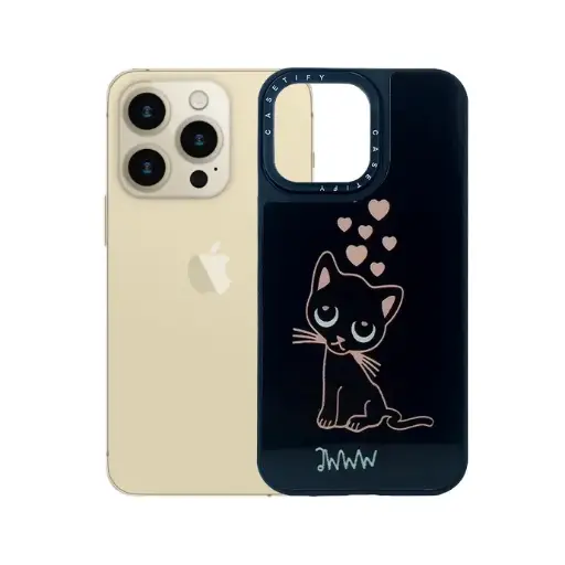 [PO26BIP14PMAX-4-KTY] iPhone 14 Pro Max Casetify Printed Glossy Back Case (Kitty)