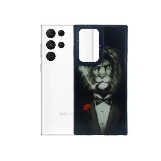 [PO26BSS22U-4-LION] Samsung Galaxy S22 Ultra Casetify Printed Glossy Back Case (Lion)
