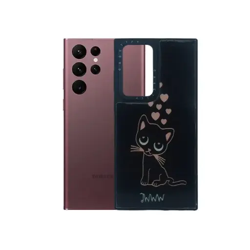 [PO26BSS22U-4-KTY] Samsung Galaxy S22 Ultra Casetify Printed Glossy Back Case (Kitty)
