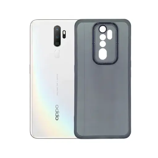 [PO15BOA5TW-3-2] Oppo A5 2020/A9 2020 Clear Colour Transparent Case (Black)