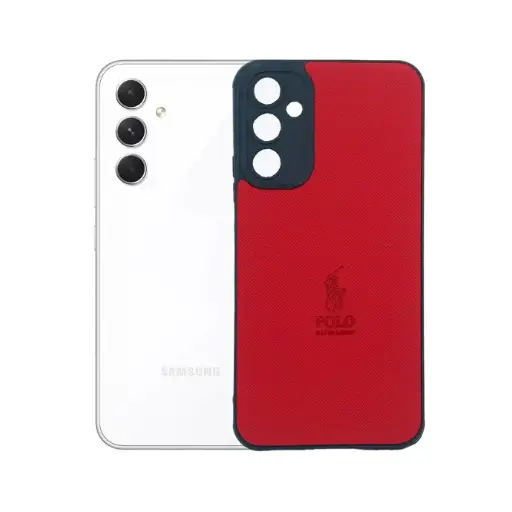 [PO18BSA54-2-4] Samsung A54 5G Polo Ralph Lauren Leather Back Case - Red