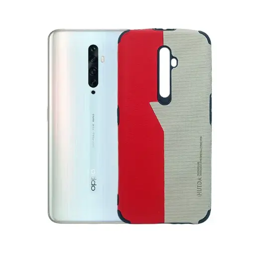 [PO18BORNO2F-3-4] Oppo Reno 2F (Huida) Dual Leather Case (Red)