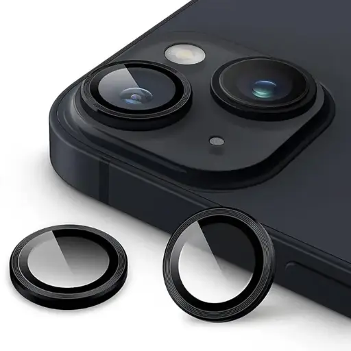 [PL14IP13-3-2] iPhone 13 Black Camera Ring - Durable Lens Protection & Clarity