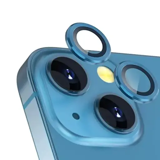 [PL14IP13-3-3] iPhone 13 Blue Camera Ring - Stylish Lens Protection Accessory