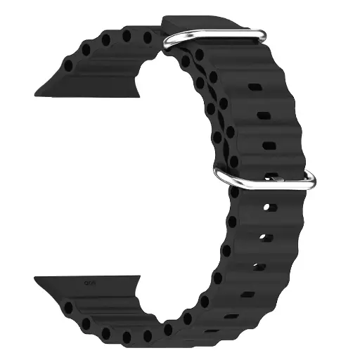 [WSRULLM45-1-2] 42/44/45/49 MM Silicon (Rubber) Ultra Straps For Smart Watch (Black)