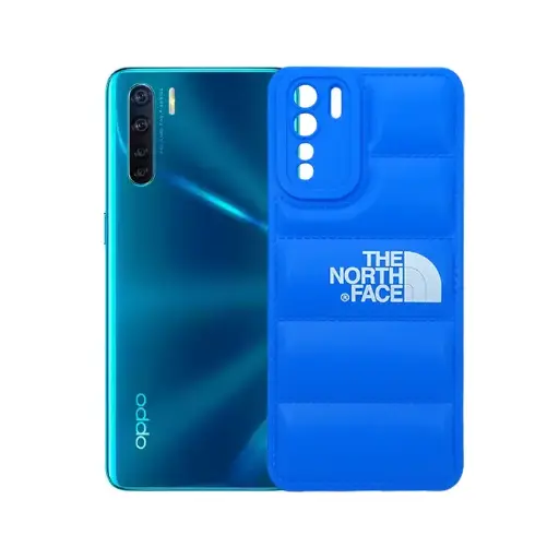 [PO14BOF15-18-3] Oppo F15|Reno 3 4G 3D Puffer Back Print Soft Silicone Back Case (Blue)