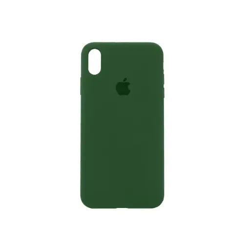 [PO23BIP8X-1-19] Army Green Soft Silky Back Case for iPhone X/XS – Slim Protective Cover