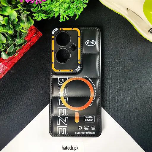 [PO14BORNO11F-13-2] Oppo Reno 11F 3D Soft Silicone Puffer Printed Back Case - Classic Black