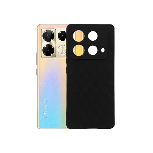 [PO14BINOT40-12-2] Infinix Note 40 4G Soft Texture Silicone Back Case (Black)