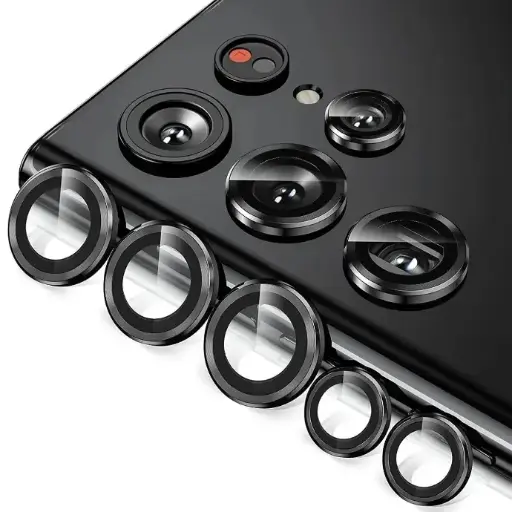 [PL14SS22UL-3-2] Samsung S22 Ultra Camera Rings - Black | Premium Lens Protection