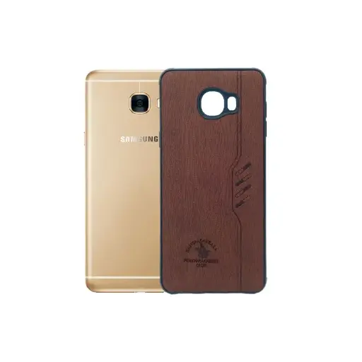 [PO18BSC7-1-13] Samsung C7|C7 Pro Santa Barbara Polo & Racquet Club Back Case (Brown)
