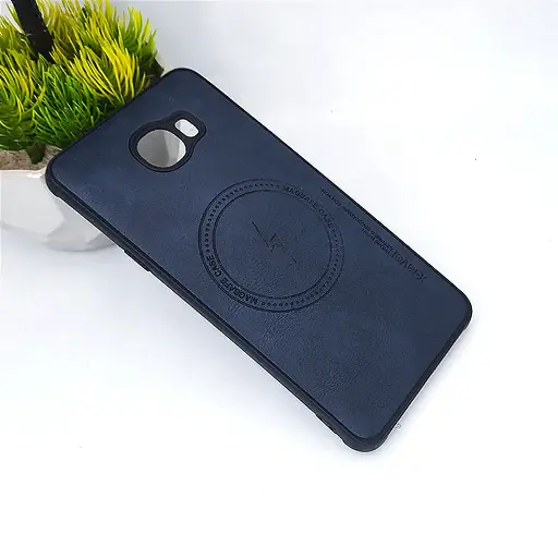 [PO18BSC7-1-17] Samsung Galaxy C7|C7 Pro Luxuary Leather Back Case (Navy Blue)