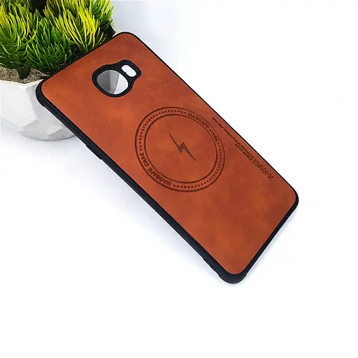 [PO18BSC7-1-34] Samsung Galaxy C7|C7 Pro Luxuary Leather Back Case (Dark Brown)