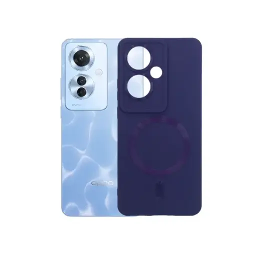 [PO14BORNO11F-16-12] Oppo Reno 11F Soft Silicone Magsafe Logo Back Case (Purple)