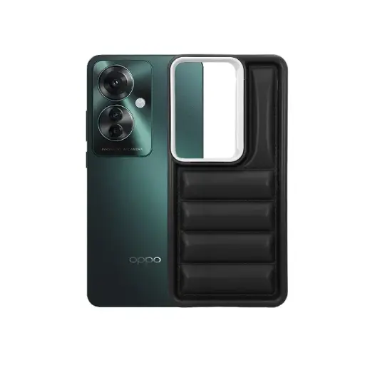 [PO14BORNO11F-20-2] Oppo Reno 11F 5G New Solid Puffer Back Case (Black)