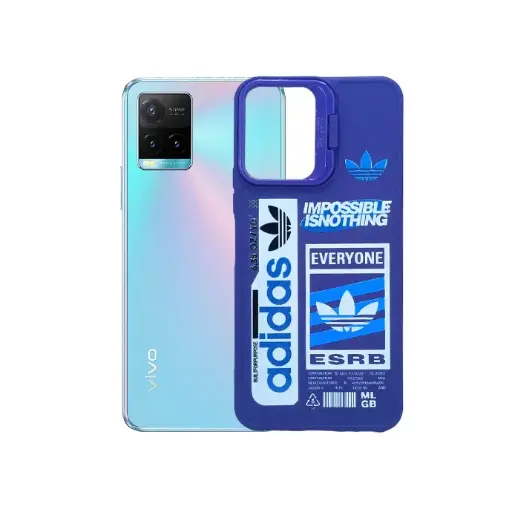 [PO14BVIY33S-21-12] Vivo Y21/Y21T/Y33S/Y33T Soft Silicone 3D Printed Camera Ring Case - Purple