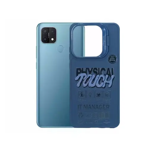[PO14BOA16K-21-17] 3D Printed Soft Silicone Case for Oppo A16K/A16E/A15 - Navy Blue
