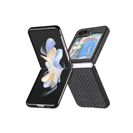 [PO4BSZFLP5-3-2] Samsung Galaxy Z Flip 5 Official Carbon Fiber Back Case (Black)