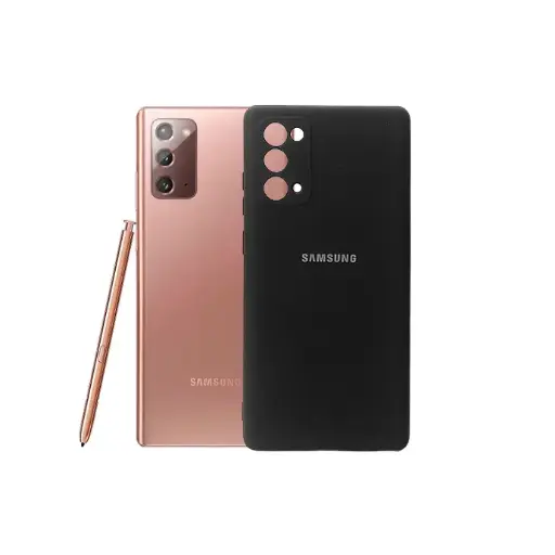 [PO23BSNOT20-3-2] Samsung Galaxy Note 20 Official Soft Silky Back Case (Black)