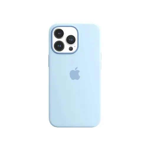 [PO23BIP14PMAX-1-16] iPhone 14 Pro Max Original Official Soft Silky Back Case (Sky Blue)