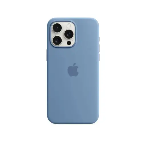 [PO23BIP15PMAX-1-16] iPhone 15 Pro Max Official Soft Silky Back Case (Sky Blue)