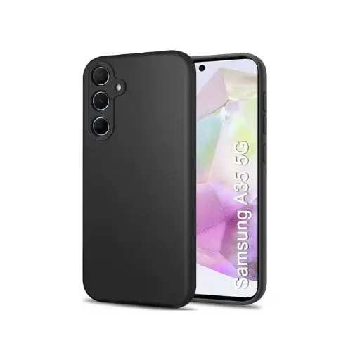 [PO23BSA55-1-2] Samsung A55 5G Original Official Soft Silky Back Case (Black)