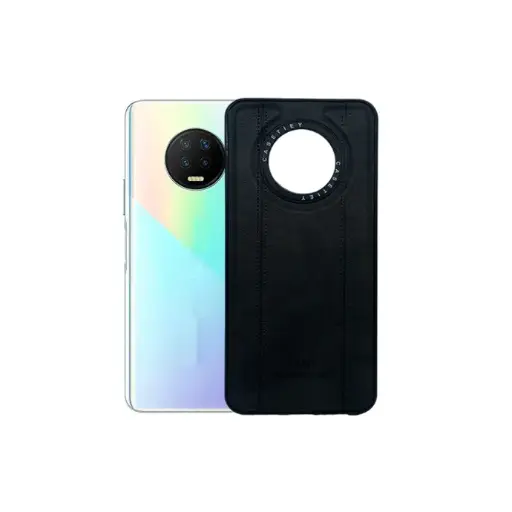 [PO32BINOT7-11-2] Infinix Note 7|X690 KASN WONDERFUL LIFE Logo Leather Back Case (Black)