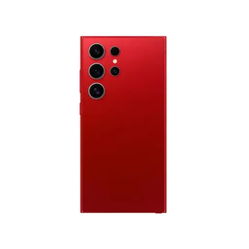 [SKIN-18-4] Red Leather Mobile Back Skin - Customizable Protection for Your Device